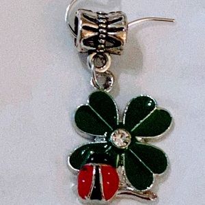 Lady bug on Clover Charm & Bead